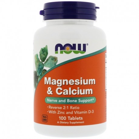 Now Foods Magnesium & Calcium (100 tabs)