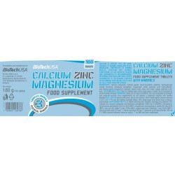 BioTech USA Calcium Zinc Magnesium (100 caps)