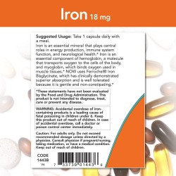 Now Foods Iron 18 mg (120 tabs)