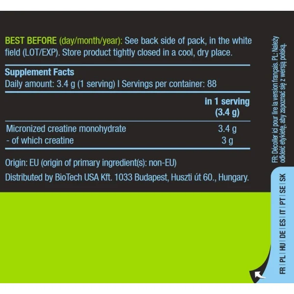 BioTech USA 100% Creatine Monohydrate (300g)