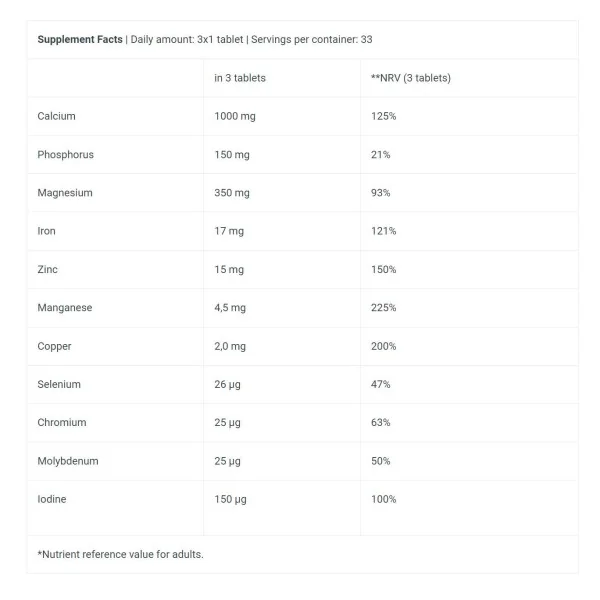Biotech USA Multi Mineral Complex (100 tabs)