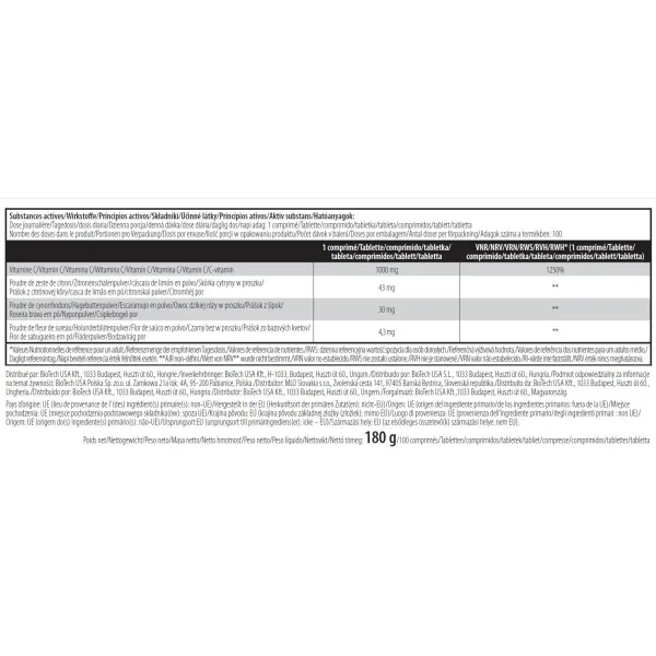 Biotech USA Vitamin C 1000 (100 tabs)