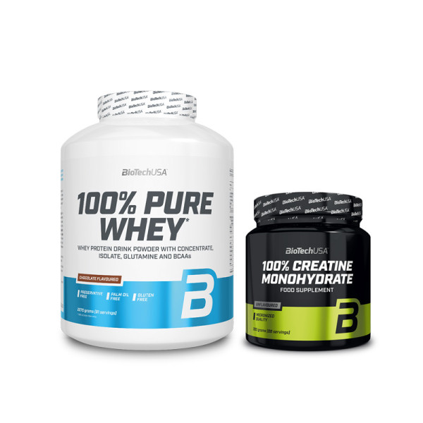 Biotech USA 100% Pure Whey (2270g) + BioTech USA 100% Creatine Monohydrate (300g)