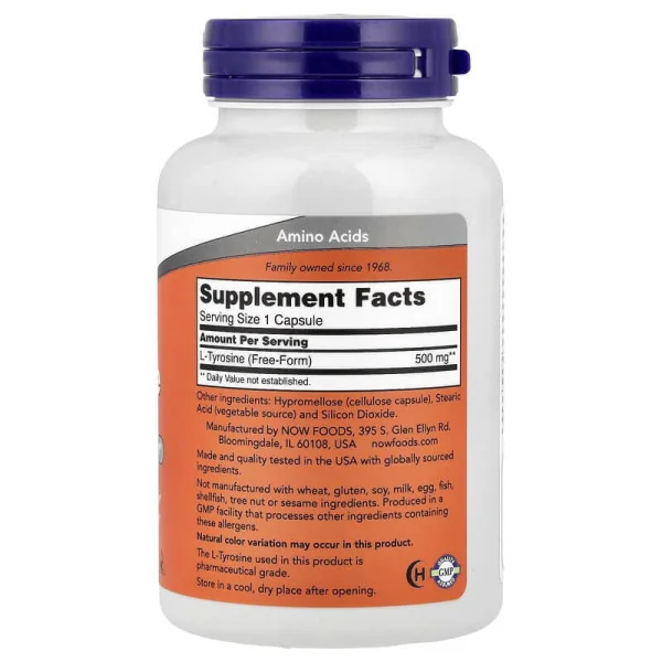 NOW Foods L-Tyrosine 500 mg (120 caps)