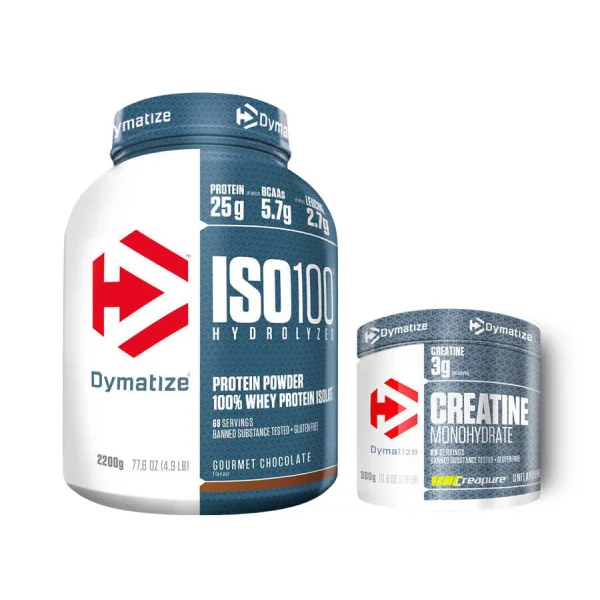 DYMATIZE ISO 100 (2200g) + DYMATIZE Creatine monohydrate (300g)
