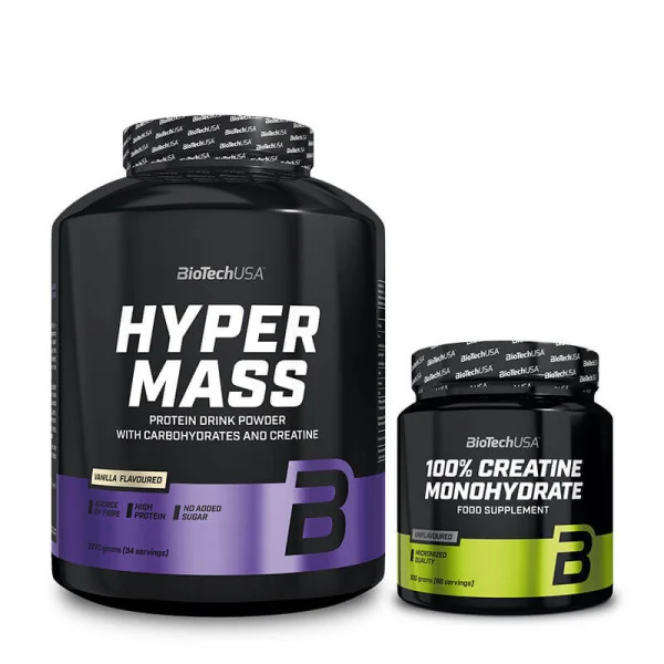 Biotech USA Hyper Mass (2270g) + BioTech USA 100% Creatine Monohydrate (300g)