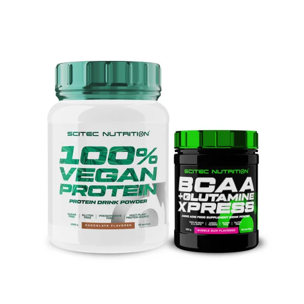 SN 100% Vegan Protein (1000g) + SN BCAA + Glutamine Xpress (300g)